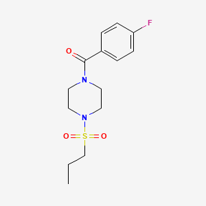 molecular formula C14H19FN2O3S B5789035 1-(4-fluorobenzoyl)-4-(propylsulfonyl)piperazine 