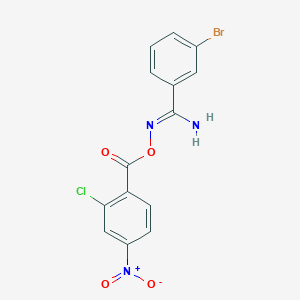 molecular formula C14H9BrClN3O4 B5789052 3-bromo-N'-[(2-chloro-4-nitrobenzoyl)oxy]benzenecarboximidamide 