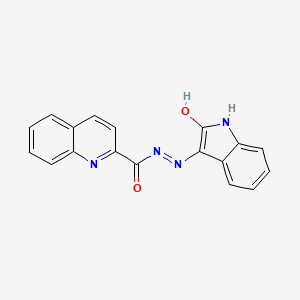 molecular formula C18H12N4O2 B5789054 N'-(2-oxo-1,2-dihydro-3H-indol-3-ylidene)-2-quinolinecarbohydrazide 