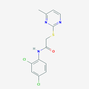 molecular formula C13H11Cl2N3OS B5789056 N-(2,4-dichlorophenyl)-2-[(4-methyl-2-pyrimidinyl)thio]acetamide 