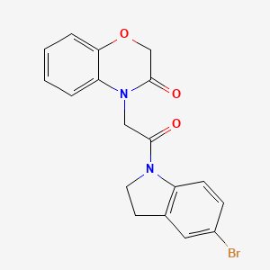 molecular formula C18H15BrN2O3 B5789081 4-[2-(5-bromo-2,3-dihydro-1H-indol-1-yl)-2-oxoethyl]-2H-1,4-benzoxazin-3(4H)-one 