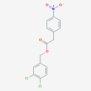 molecular formula C15H11Cl2NO4 B5789086 3,4-dichlorobenzyl (4-nitrophenyl)acetate 