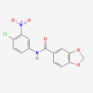 molecular formula C14H9ClN2O5 B5789094 N-(4-chloro-3-nitrophenyl)-1,3-benzodioxole-5-carboxamide 