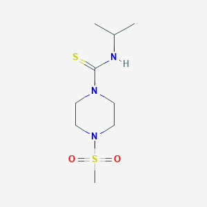 molecular formula C9H19N3O2S2 B5789096 N-isopropyl-4-(methylsulfonyl)-1-piperazinecarbothioamide 