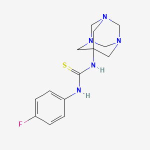 N-(4-fluorophenyl)-N'-1,3,5-triazatricyclo[3.3.1.1~3,7~]dec-7-ylthiourea