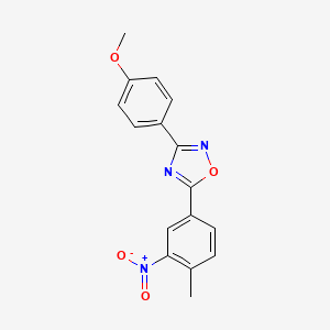 molecular formula C16H13N3O4 B5789113 3-(4-methoxyphenyl)-5-(4-methyl-3-nitrophenyl)-1,2,4-oxadiazole 
