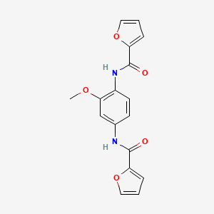 molecular formula C17H14N2O5 B5789114 N,N'-(2-methoxy-1,4-phenylene)di(2-furamide) 