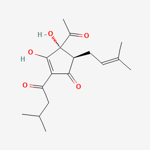 molecular formula C17H24O5 B578913 4-Acetylhumulinic acid A CAS No. 18445-45-9