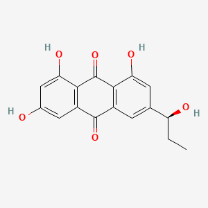 molecular formula C17H14O6 B578914 Rhodoptilometrin CAS No. 15979-74-5