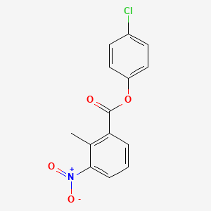molecular formula C14H10ClNO4 B5789141 4-chlorophenyl 2-methyl-3-nitrobenzoate 
