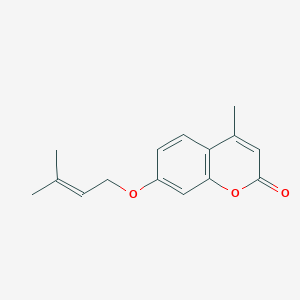 molecular formula C15H16O3 B5789142 4-methyl-7-[(3-methyl-2-buten-1-yl)oxy]-2H-chromen-2-one 