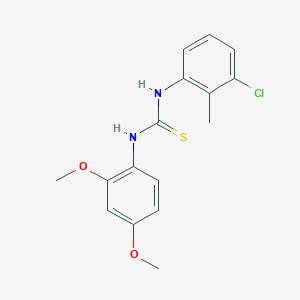 molecular formula C16H17ClN2O2S B5789153 N-(3-chloro-2-methylphenyl)-N'-(2,4-dimethoxyphenyl)thiourea 