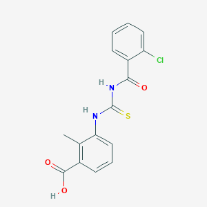 molecular formula C16H13ClN2O3S B5789166 3-({[(2-chlorobenzoyl)amino]carbonothioyl}amino)-2-methylbenzoic acid CAS No. 434304-94-6
