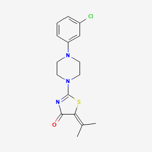 2-[4-(3-chlorophenyl)-1-piperazinyl]-5-(1-methylethylidene)-1,3-thiazol-4(5H)-one