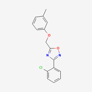 molecular formula C16H13ClN2O2 B5789179 3-(2-chlorophenyl)-5-[(3-methylphenoxy)methyl]-1,2,4-oxadiazole 