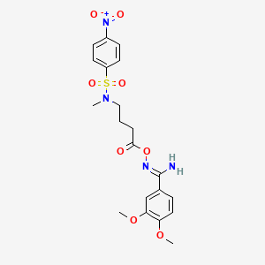 molecular formula C20H24N4O8S B5789184 3,4-dimethoxy-N'-[(4-{methyl[(4-nitrophenyl)sulfonyl]amino}butanoyl)oxy]benzenecarboximidamide 