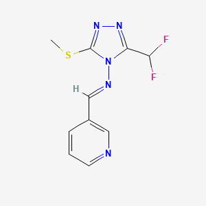 molecular formula C10H9F2N5S B5789188 3-(difluoromethyl)-5-(methylthio)-N-(3-pyridinylmethylene)-4H-1,2,4-triazol-4-amine 