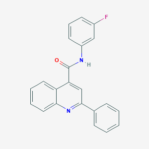 molecular formula C22H15FN2O B5789195 N-(3-fluorophenyl)-2-phenyl-4-quinolinecarboxamide 