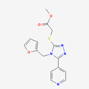 molecular formula C15H14N4O3S B5789237 methyl {[4-(2-furylmethyl)-5-(4-pyridinyl)-4H-1,2,4-triazol-3-yl]thio}acetate 