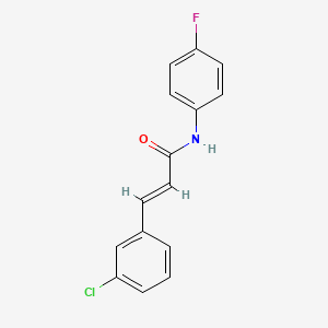 molecular formula C15H11ClFNO B5789324 3-(3-chlorophenyl)-N-(4-fluorophenyl)acrylamide 