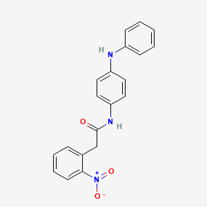 molecular formula C20H17N3O3 B5789358 N-(4-anilinophenyl)-2-(2-nitrophenyl)acetamide 