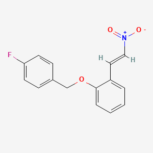 molecular formula C15H12FNO3 B5789368 1-[(4-fluorobenzyl)oxy]-2-(2-nitrovinyl)benzene 