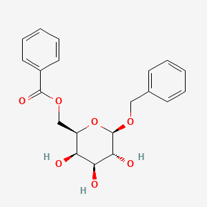molecular formula C20H22O7 B578938 Benzyl beta-D-galactopyranoside 6-benzoate CAS No. 16741-14-3