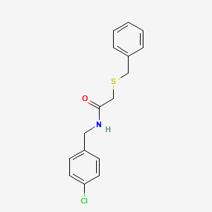 molecular formula C16H16ClNOS B5789386 2-(benzylthio)-N-(4-chlorobenzyl)acetamide 