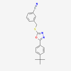 3-({[5-(4-tert-butylphenyl)-1,3,4-oxadiazol-2-yl]thio}methyl)benzonitrile
