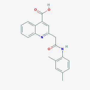 molecular formula C20H18N2O3 B5789400 2-{2-[(2,4-dimethylphenyl)amino]-2-oxoethyl}-4-quinolinecarboxylic acid 