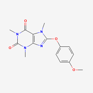 molecular formula C15H16N4O4 B5789405 8-(4-methoxyphenoxy)-1,3,7-trimethyl-3,7-dihydro-1H-purine-2,6-dione 