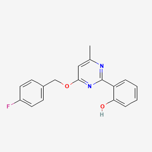 2-{4-[(4-fluorobenzyl)oxy]-6-methyl-2-pyrimidinyl}phenol