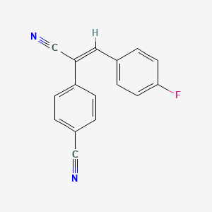 molecular formula C16H9FN2 B5789455 4-[1-cyano-2-(4-fluorophenyl)vinyl]benzonitrile 