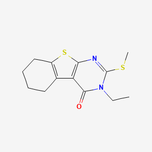 molecular formula C13H16N2OS2 B5789499 3-ethyl-2-(methylthio)-5,6,7,8-tetrahydro[1]benzothieno[2,3-d]pyrimidin-4(3H)-one 