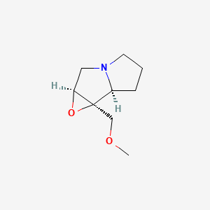 molecular formula C9H15NO2 B578951 (1S,2S,4S)-2-(methoxymethyl)-3-oxa-6-azatricyclo[4.3.0.02,4]nonane CAS No. 15211-08-2