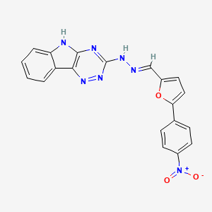 molecular formula C20H13N7O3 B5789512 5-(4-nitrophenyl)-2-furaldehyde 5H-[1,2,4]triazino[5,6-b]indol-3-ylhydrazone 