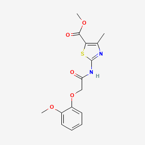 methyl 2-{[(2-methoxyphenoxy)acetyl]amino}-4-methyl-1,3-thiazole-5-carboxylate