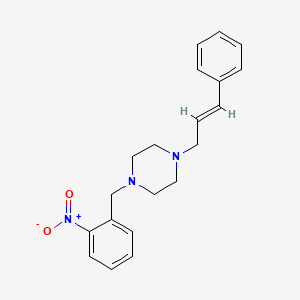 1-(2-nitrobenzyl)-4-(3-phenyl-2-propen-1-yl)piperazine