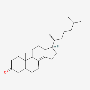 molecular formula C27H44O B578956 (17R)-10,13-dimethyl-17-[(2R)-6-methylheptan-2-yl]-1,2,4,5,6,7,9,11,12,15,16,17-dodecahydrocyclopenta[a]phenanthren-3-one CAS No. 15477-87-9