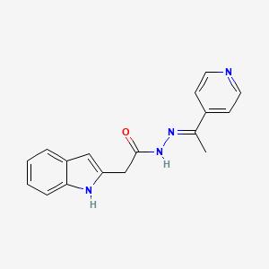molecular formula C17H16N4O B5789562 2-(1H-indol-2-yl)-N'-[1-(4-pyridinyl)ethylidene]acetohydrazide 