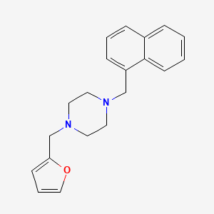 molecular formula C20H22N2O B5789576 1-(2-furylmethyl)-4-(1-naphthylmethyl)piperazine 