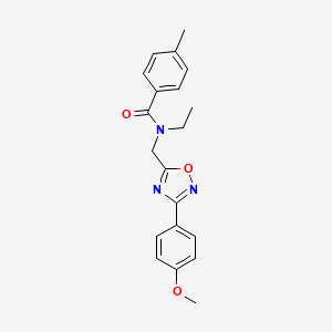 molecular formula C20H21N3O3 B5789580 N-ethyl-N-{[3-(4-methoxyphenyl)-1,2,4-oxadiazol-5-yl]methyl}-4-methylbenzamide 