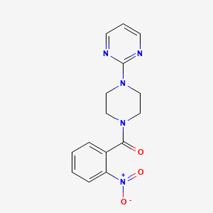 molecular formula C15H15N5O3 B5789584 2-[4-(2-nitrobenzoyl)-1-piperazinyl]pyrimidine 
