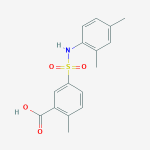 molecular formula C16H17NO4S B5789592 5-{[(2,4-dimethylphenyl)amino]sulfonyl}-2-methylbenzoic acid 