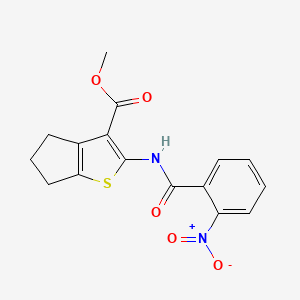 molecular formula C16H14N2O5S B5789602 methyl 2-[(2-nitrobenzoyl)amino]-5,6-dihydro-4H-cyclopenta[b]thiophene-3-carboxylate 