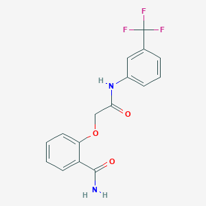 2-(2-oxo-2-{[3-(trifluoromethyl)phenyl]amino}ethoxy)benzamide