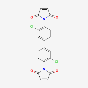 molecular formula C20H10Cl2N2O4 B578961 1-[2-Chloro-4-[3-chloro-4-(2,5-dioxopyrrol-1-yl)phenyl]phenyl]pyrrole-2,5-dione CAS No. 19544-44-6