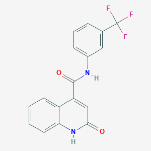 2-oxo-N-[3-(trifluoromethyl)phenyl]-1,2-dihydro-4-quinolinecarboxamide