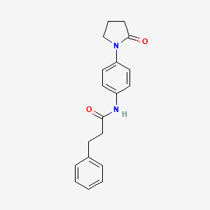 molecular formula C19H20N2O2 B5789691 N-[4-(2-oxo-1-pyrrolidinyl)phenyl]-3-phenylpropanamide 