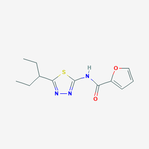 molecular formula C12H15N3O2S B5789702 N-[5-(1-ethylpropyl)-1,3,4-thiadiazol-2-yl]-2-furamide 